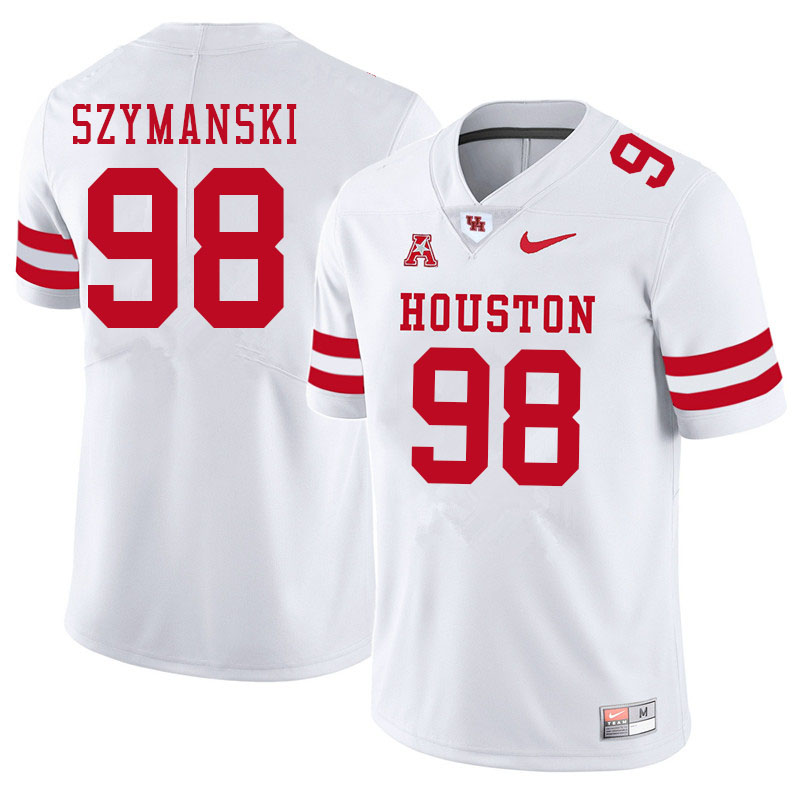 Men #98 Rafal Szymanski Houston Cougars College Football Jerseys Sale-White
